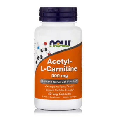 Vitamins & Supplements, Now Acetyl L Carnitine 500Mg Caps 50'S