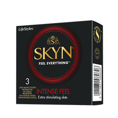 Sexual Wellness, Skyn Intense Feel Dotted Condoms 3S