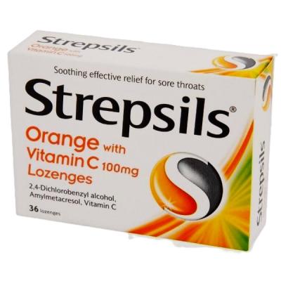 Cold & Allergy, Strepsils Orange + Vitamin C